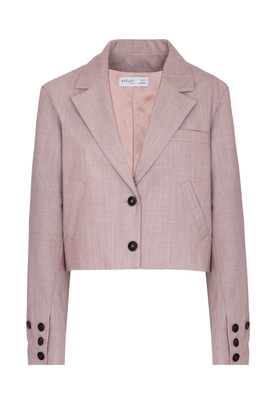 EYELET MILANO - Blazer Navigli courte en laine et soie