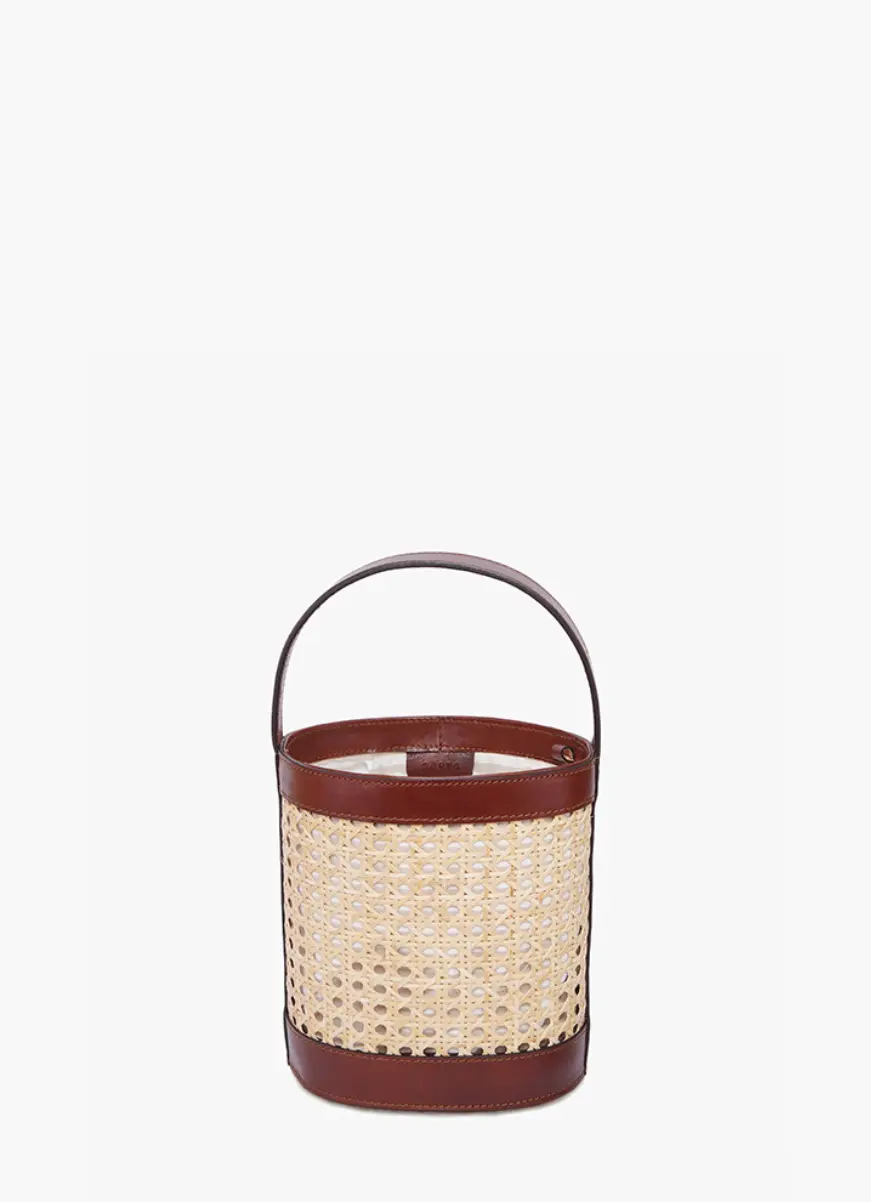 Tuco - STUDIO SARTA - Sac en cuir et rotin naturel artisanal