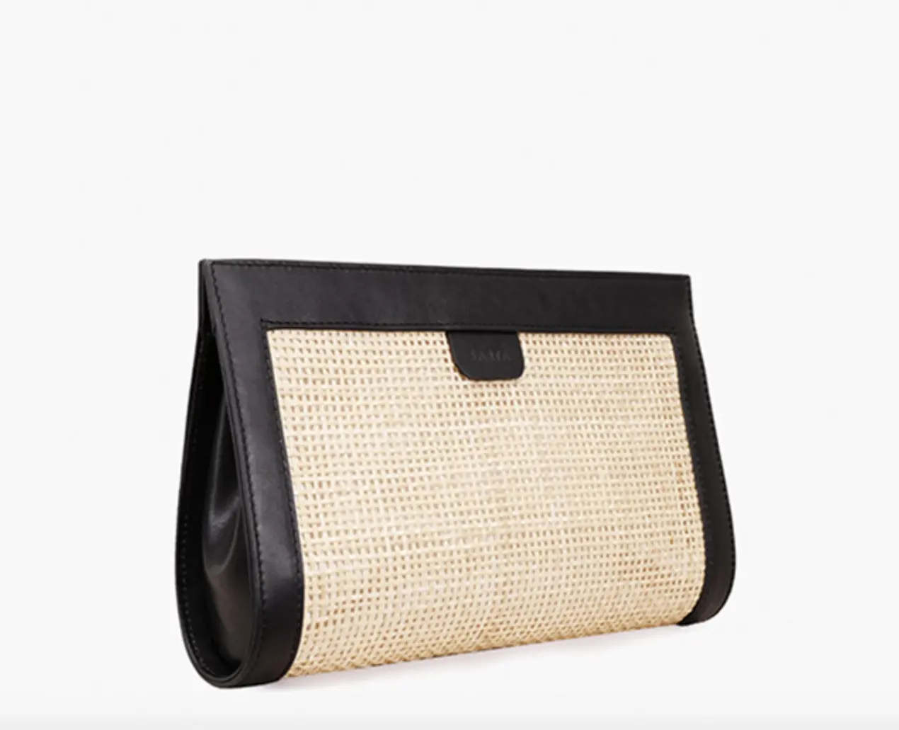 Pochette Tilda - STUDIO SARTA - Pochette en cuir et rotin naturel artisanal – Image 2