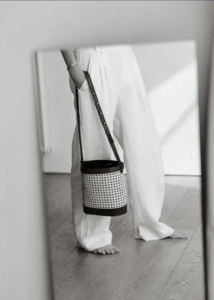 Pablo basket - STUDIO SARTA - Sac en cuir et rotin naturel artisanal – Image 7