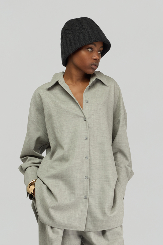 SEMICOUTURE - Chemise oversize en flanelle – Image 3
