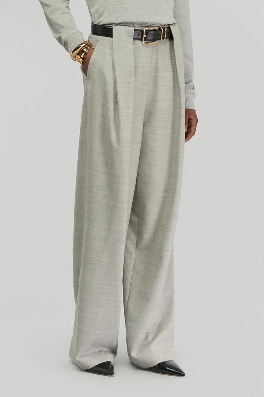SEMICOUTURE - Pantalon coupe classique en flanelle de laine – Image 3