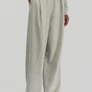SEMICOUTURE - Pantalon coupe classique en flanelle de laine