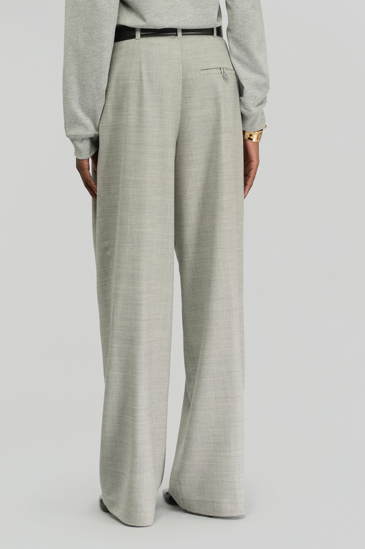 SEMICOUTURE - Pantalon coupe classique en flanelle de laine – Image 4