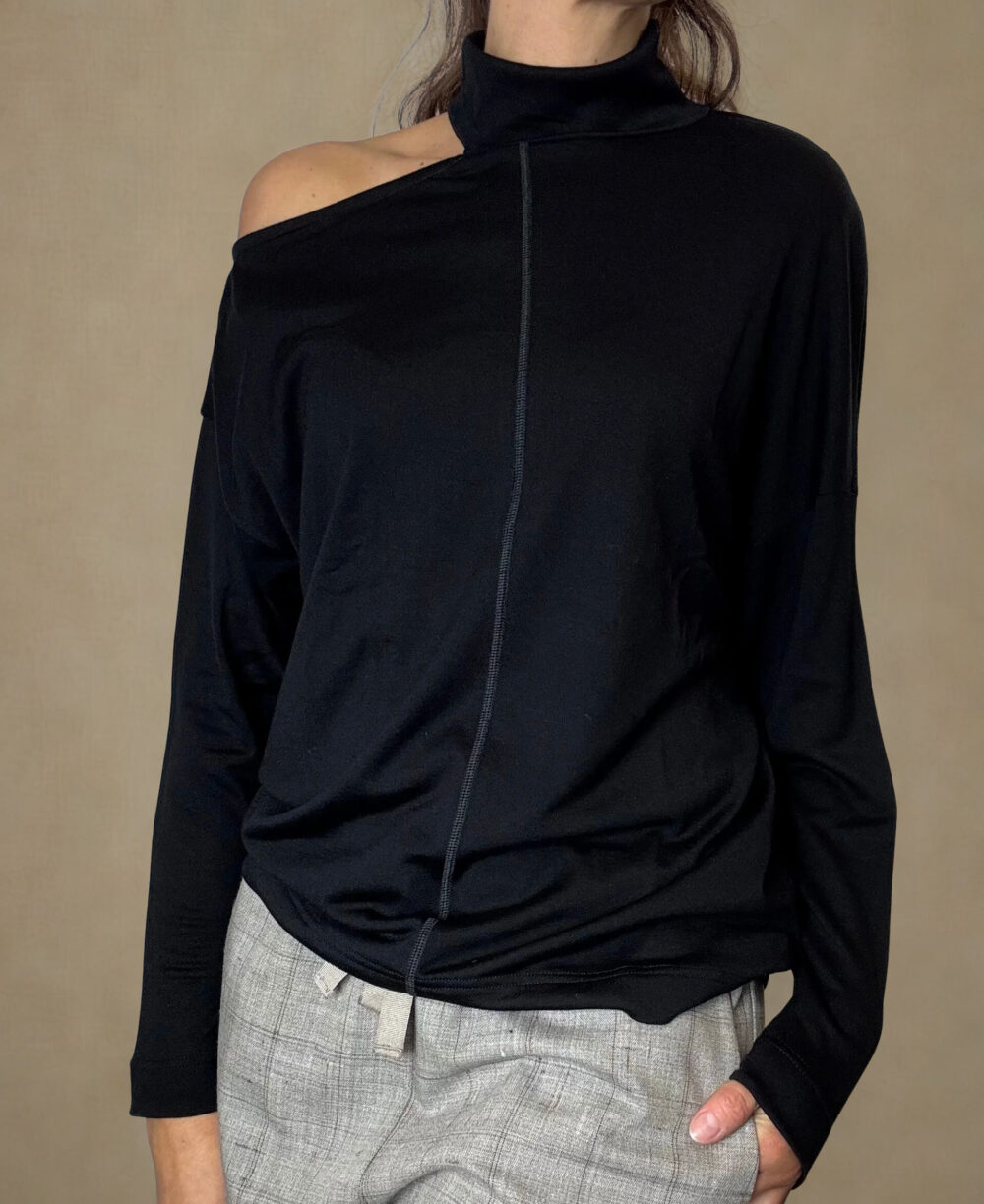 NATYOURAL - Pull col montant en laine & lyocell – Image 2