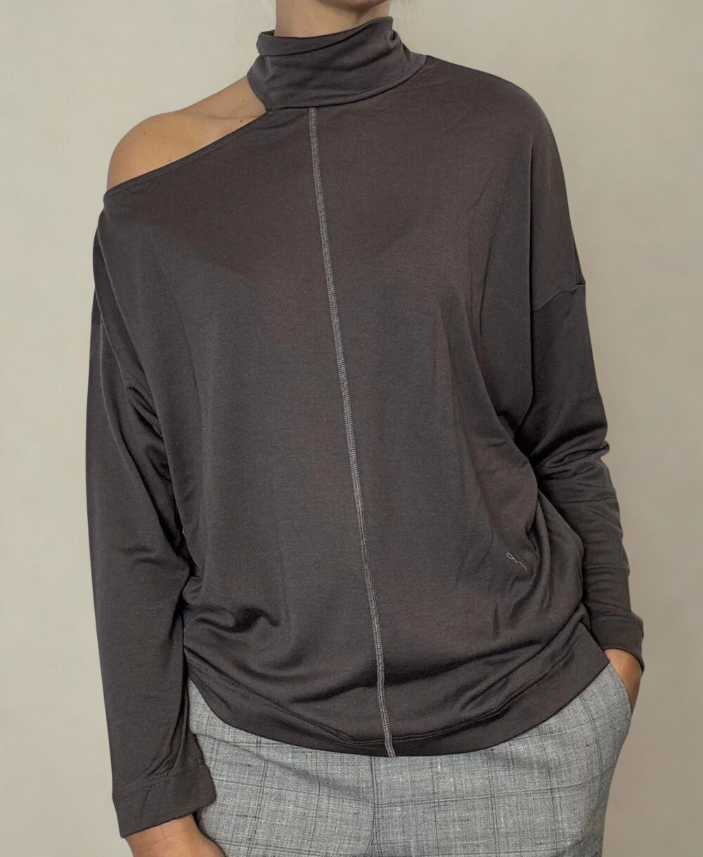 NATYOURAL - Pull col montant en laine & lyocell – Image 3
