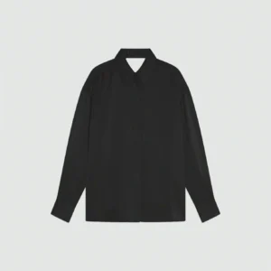 SEMICOUTURE - Chemise en satin de soie léger, ouverture au dos