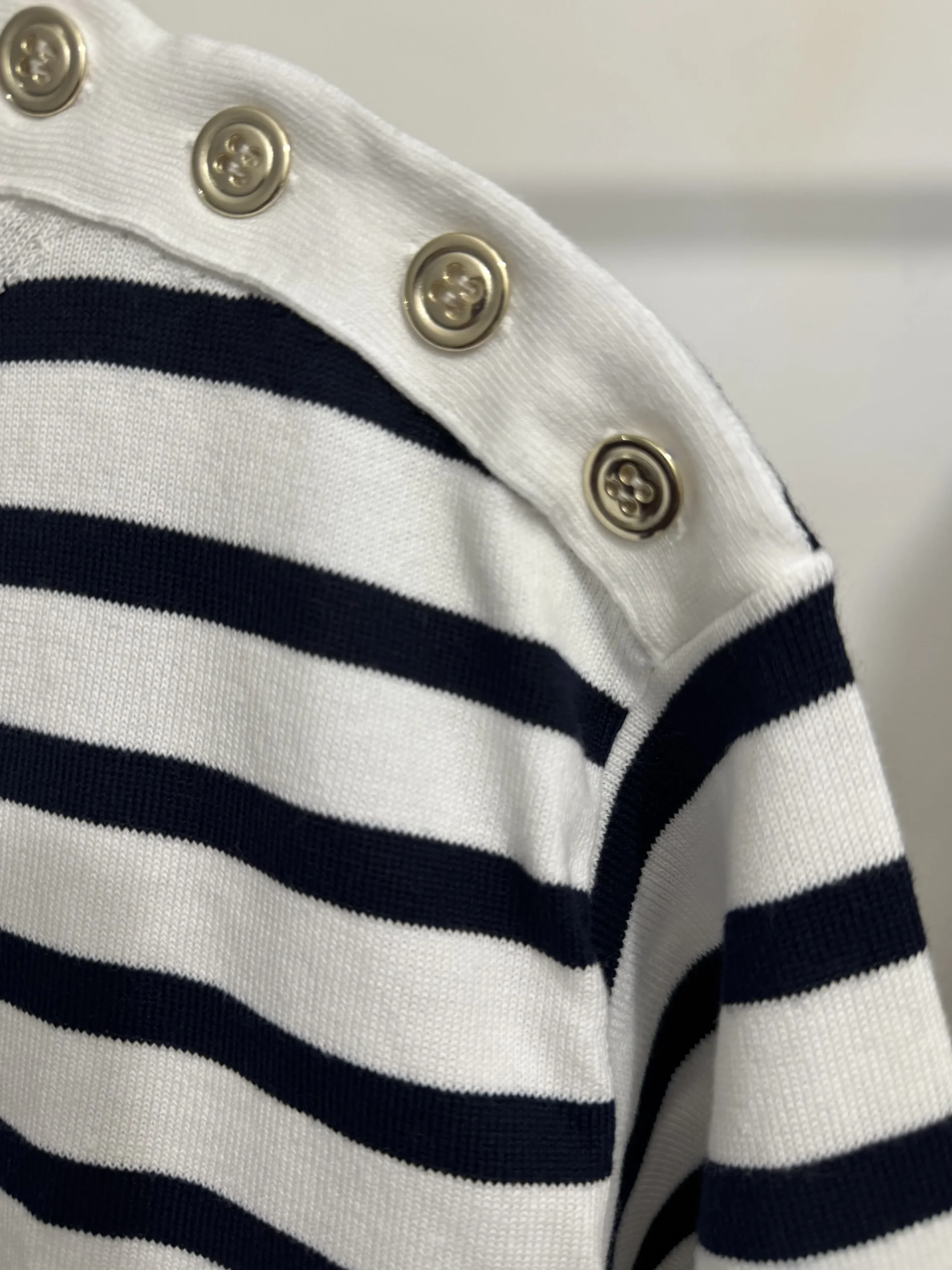 SEMICOUTURE Maille marinière en coton côtélé – Image 7