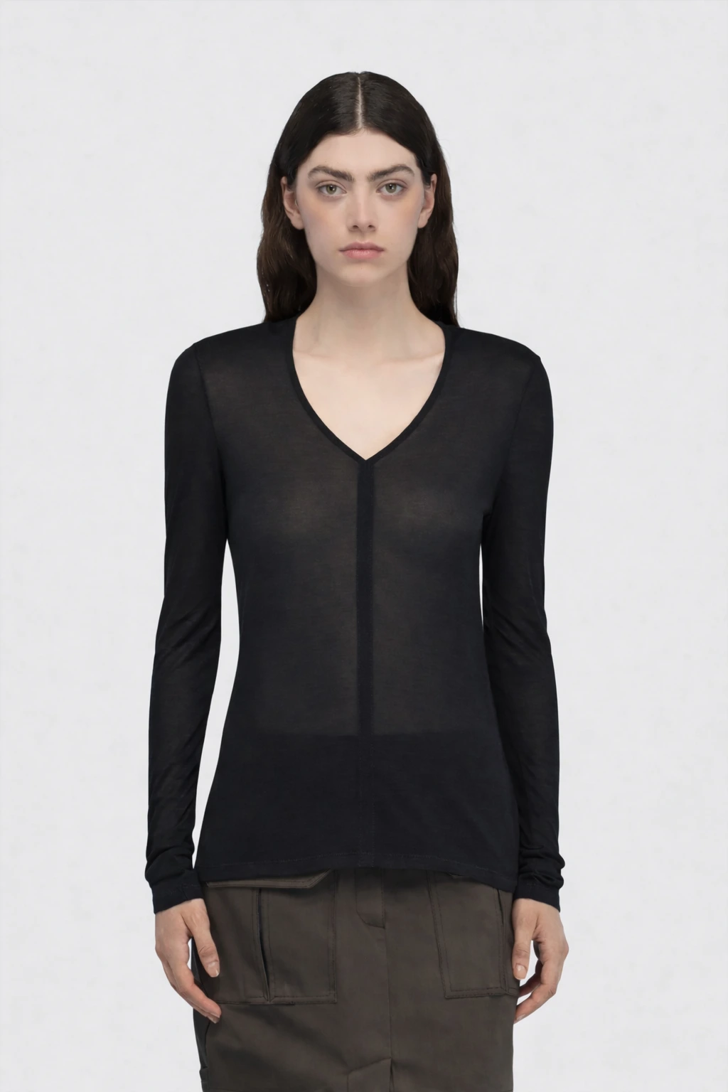 SEMICOUTURE Maille col V en fin modal – Image 4