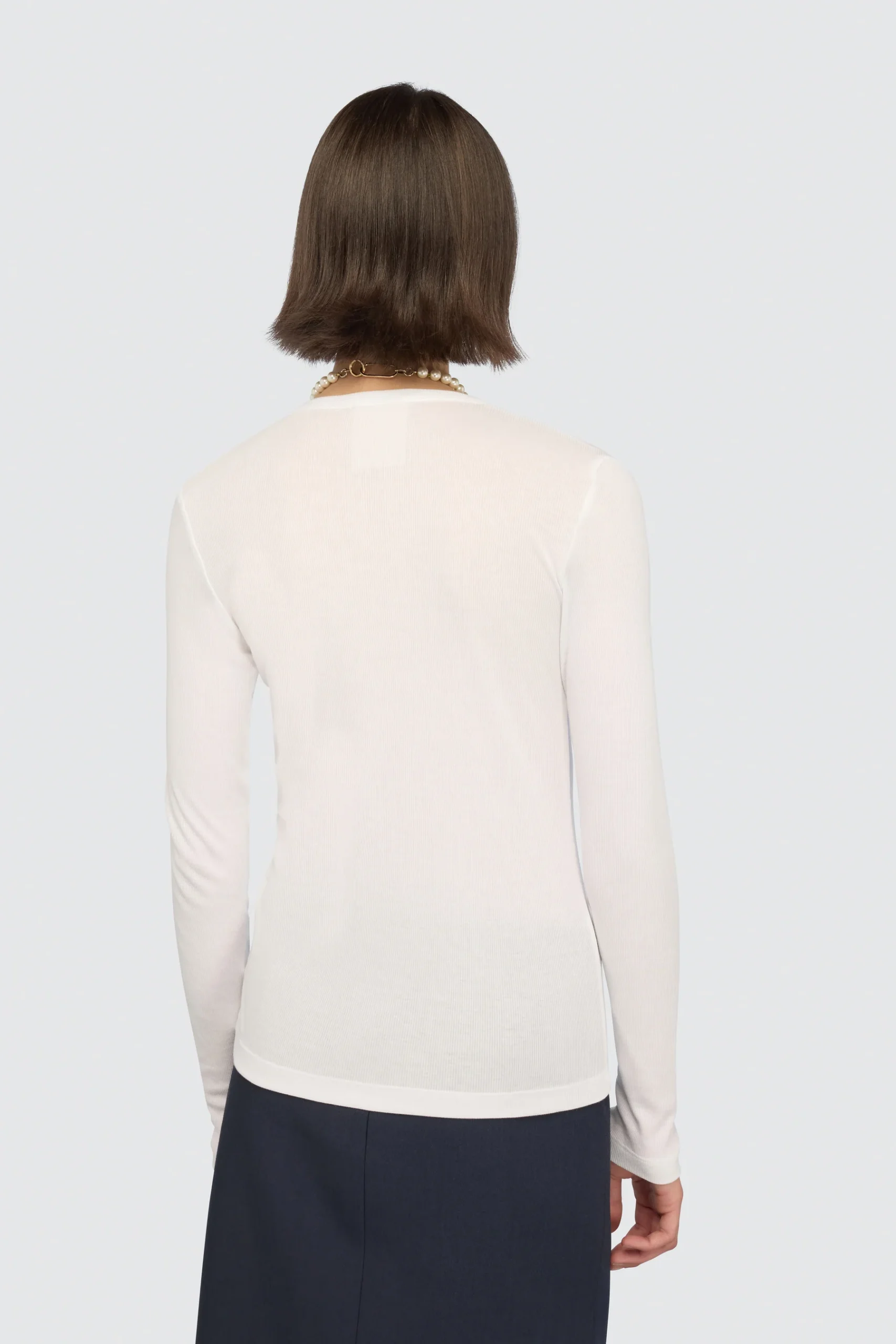 SEMICOUTURE Maille col tunisien en coton et lyocell – Image 3