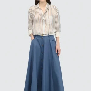 SEMICOUTURE Jupe Ramira évasée en gabardine de coton