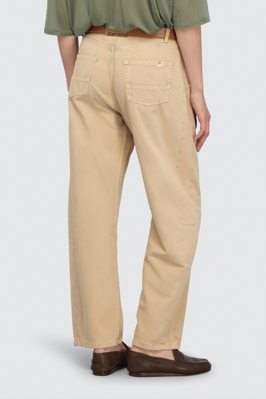 SEMICOUTURE - Pantalon Britney femme coupe ballon en coton et tencel – Image 2
