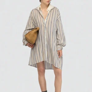 SEMICOUTURE Robe chemisier Graciana en mousseline de coton et soie