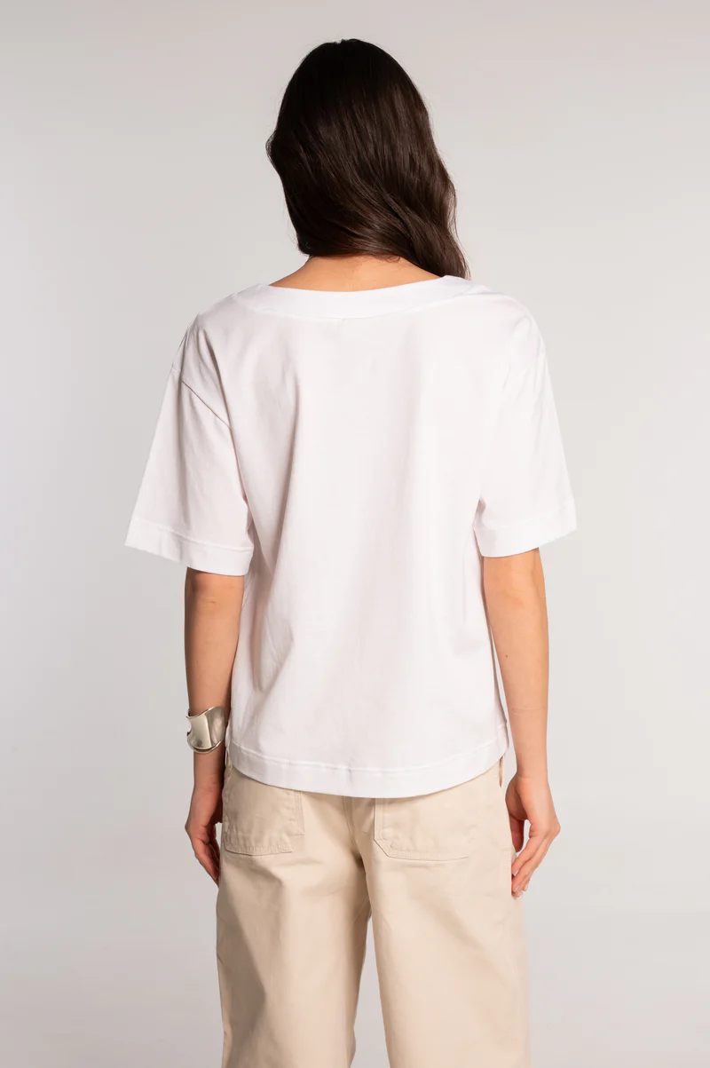 OSCALITO - T shirt col V en jersey de coton – Image 5