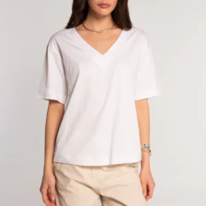 OSCALITO - T shirt col V en jersey de coton