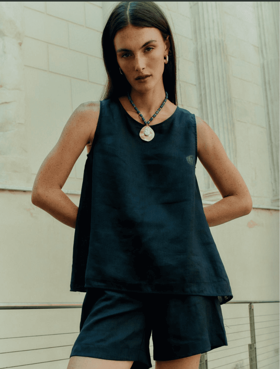 OSCALITO - Short en lin évasé – Image 4
