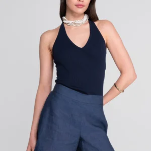 OSCALITO - Short en lin évasé