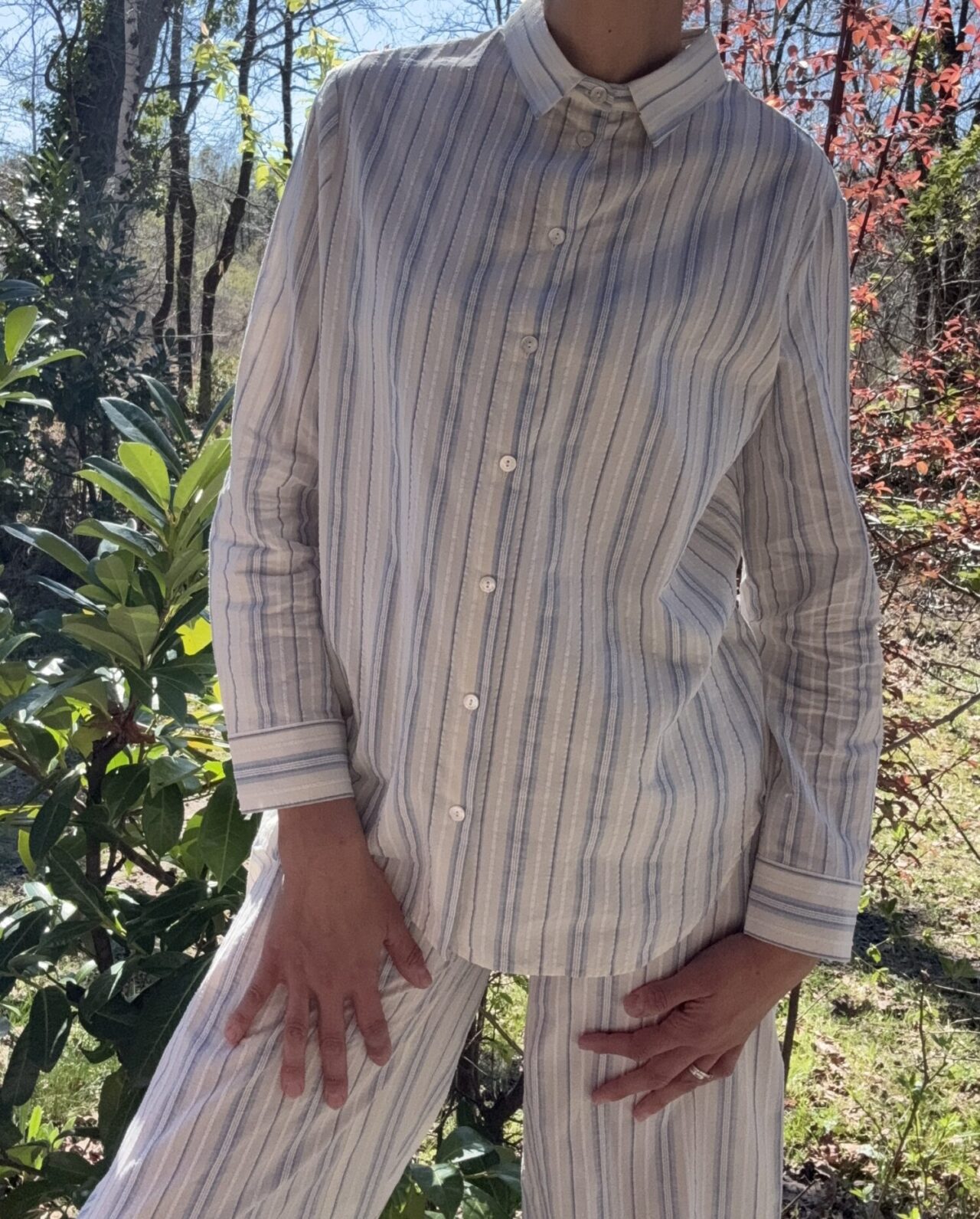 Oscalito - Chemise en coton à rayures texturées – Image 3