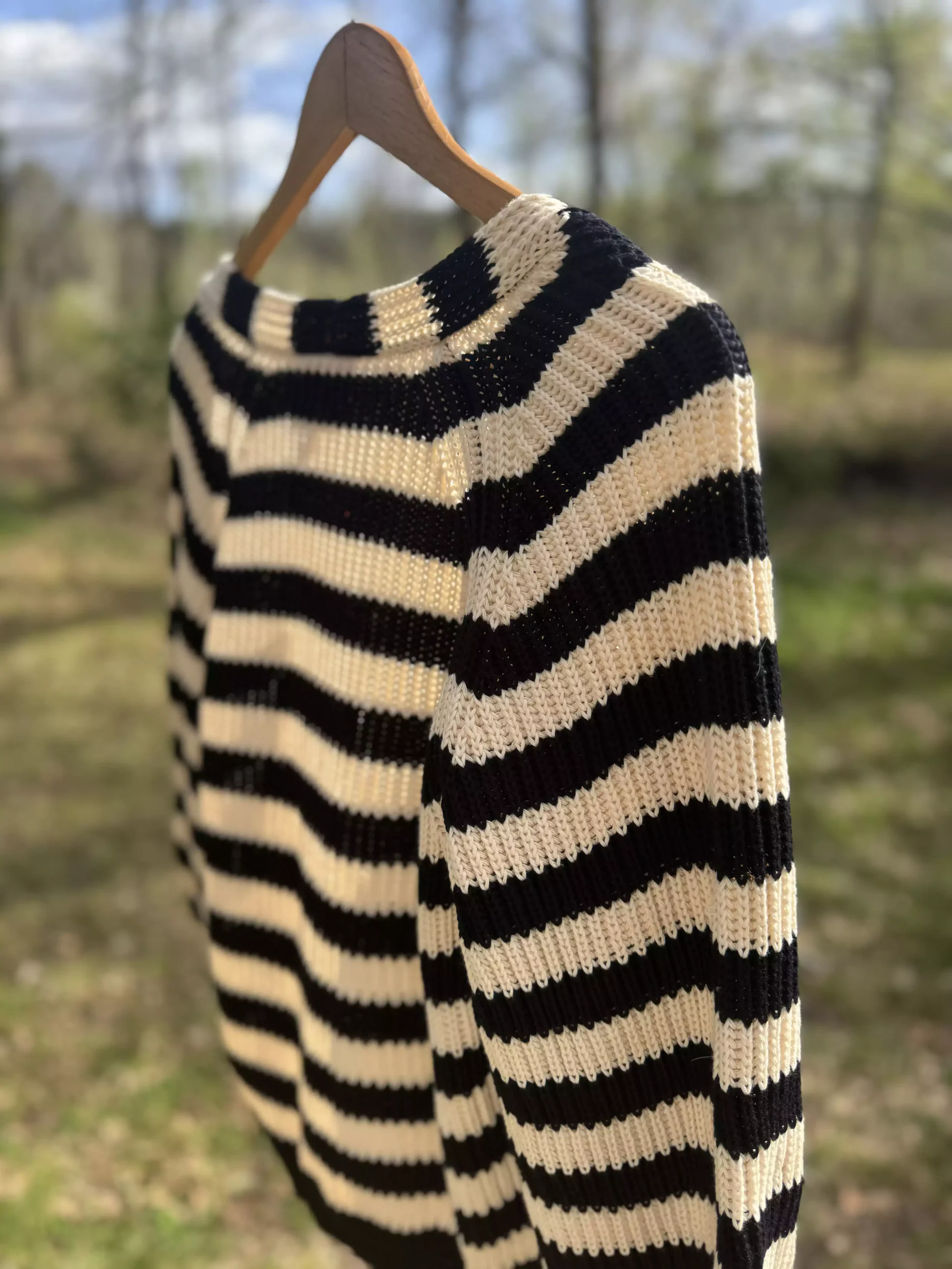 SARTORIA VICO - Cardigan rayé en coton à fibres longues – Image 2