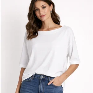 OSCALITO - T shirt en jersey de coton, col bateau