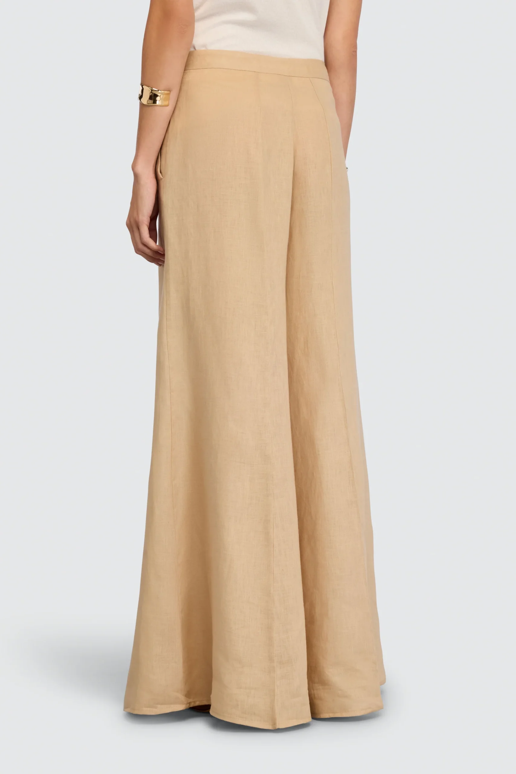 SEMICOUTURE - Pantalon palazzo 100% lin – Image 3