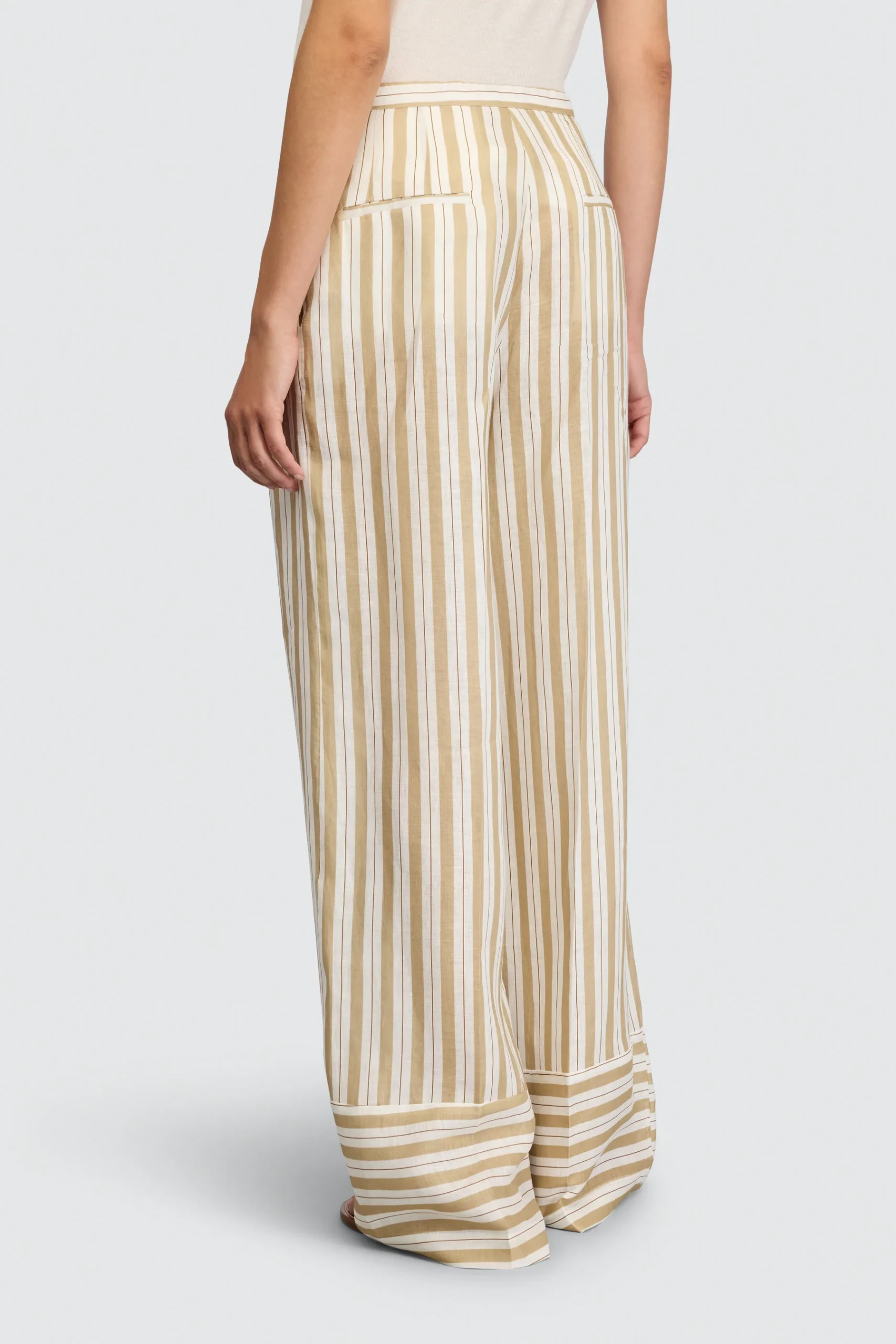 SEMICOUTURE - Pantalon large 100% lin – Image 3