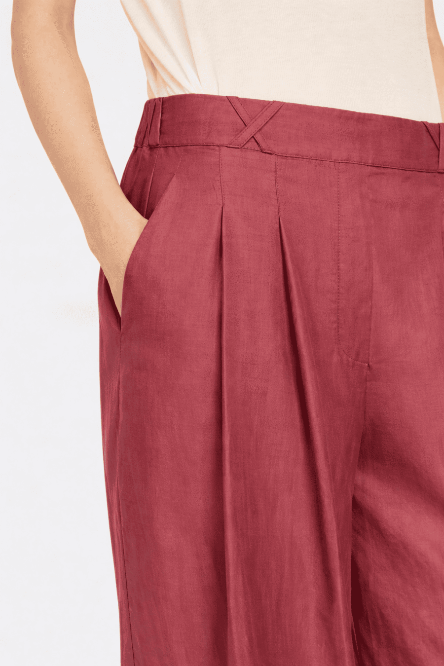 SEMICOUTURE - Pantalon palazzo en mousseline de coton et soie – Image 4