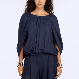 SEMICOUTURE - Haut en mosseline de coton et soie
