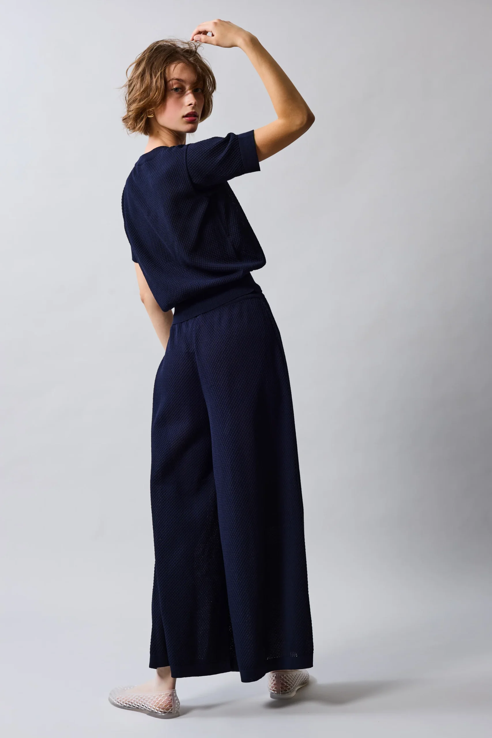 Sartoria Vico - Pantalon maille nid d’abeille – Image 2