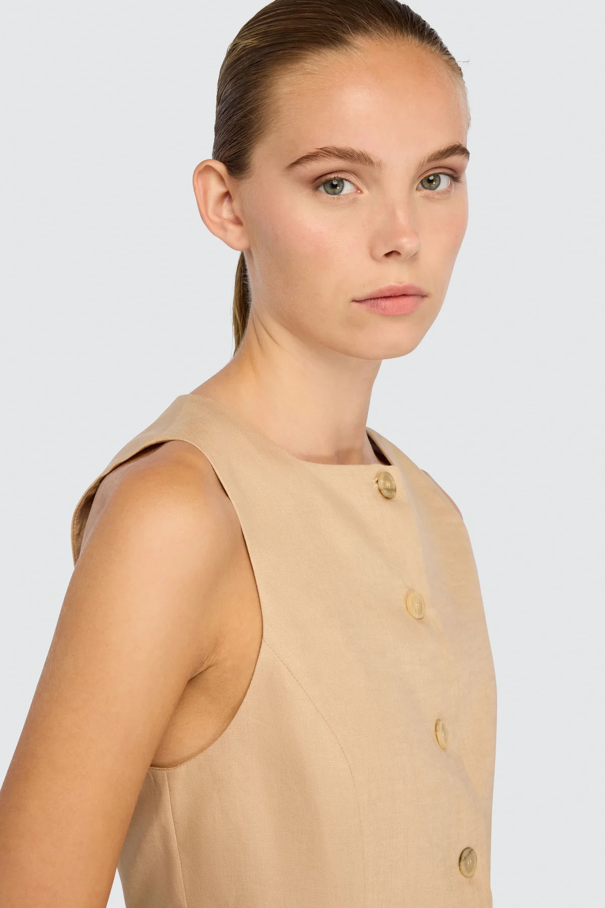 SEMICOUTURE - Gilet en lin – Image 2