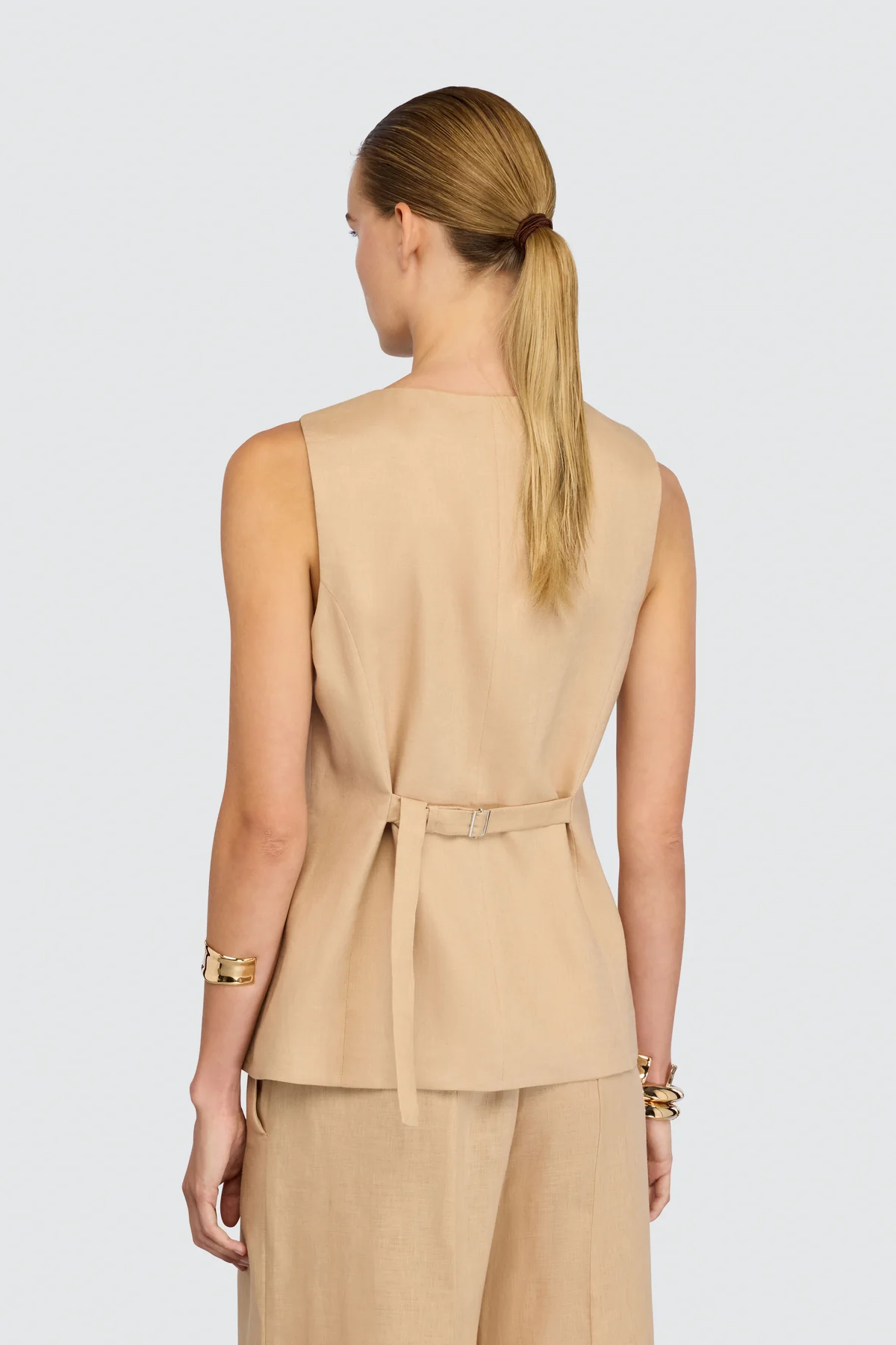 SEMICOUTURE - Gilet en lin – Image 3