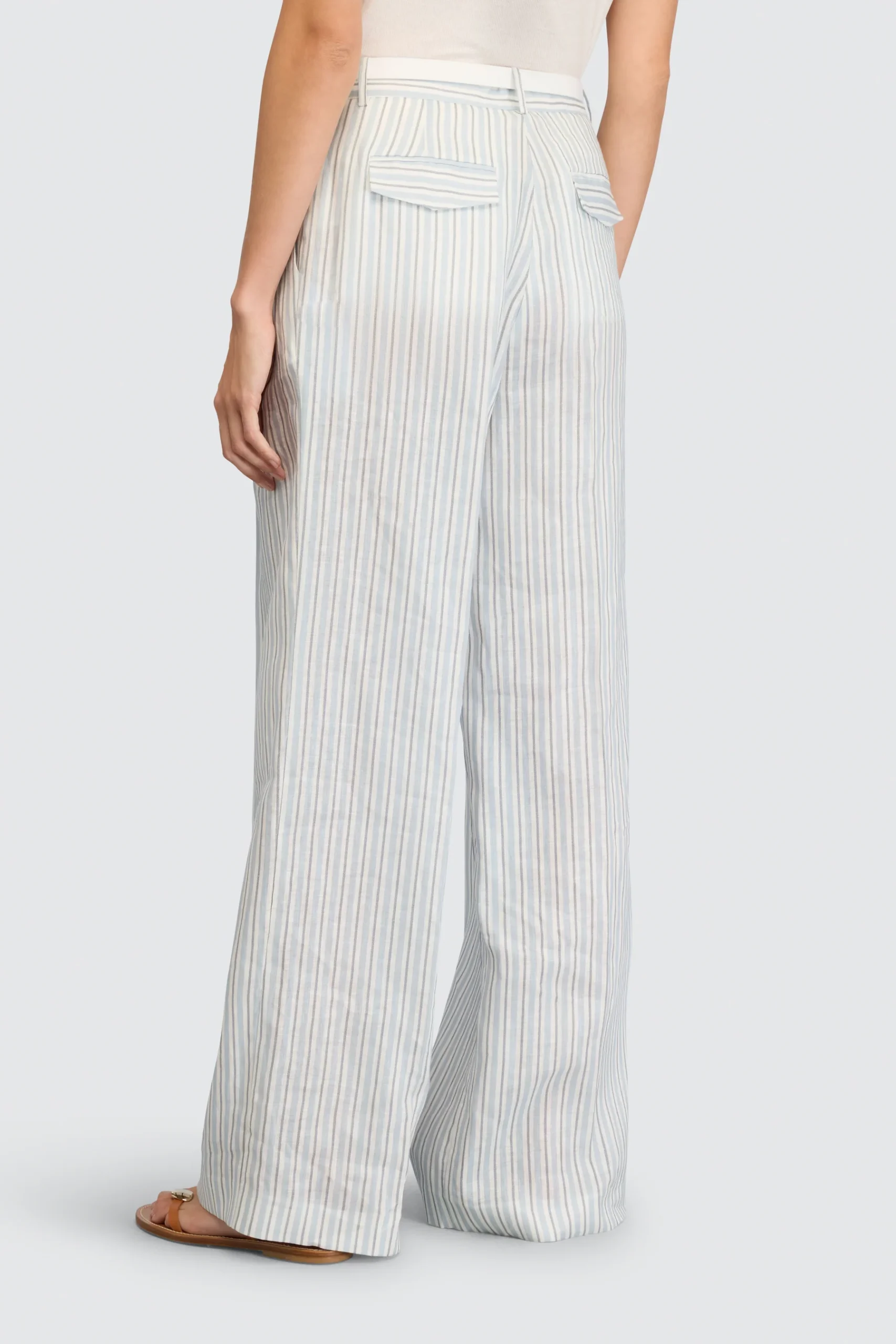 SEMICOUTURE - Pantalon large en lin imprimé – Image 2