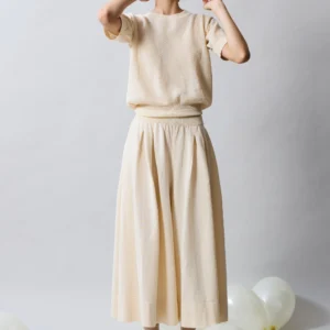 Sartoria Vico - Jupe culotte en coton tricoté (pantalon extra large)