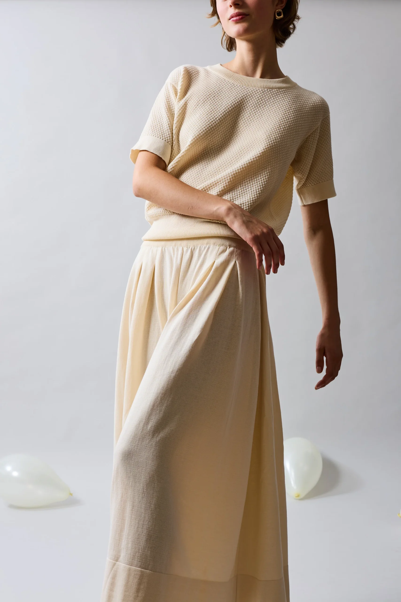 Sartoria Vico - Jupe culotte en coton tricoté (pantalon extra large) – Image 2