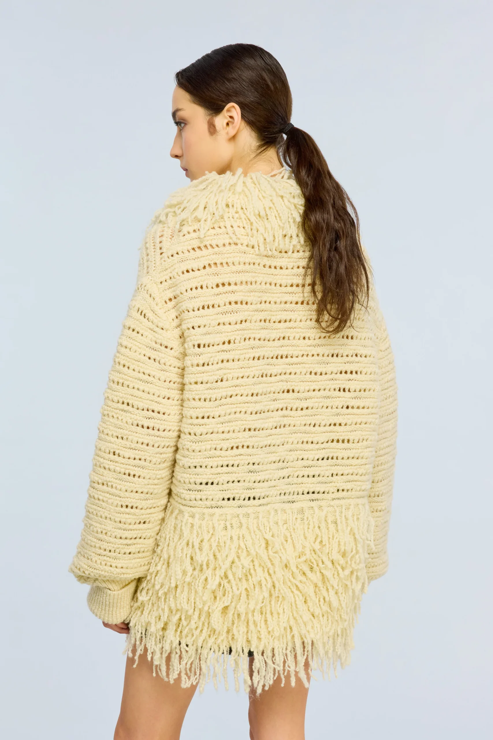 NOUVELLE COLLECTION - Semicouture - Veste à franges en laine vierge – Image 2