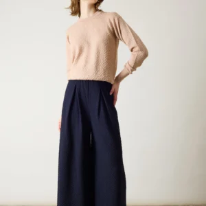 Sartoria Vico - Pantalon avec pinces extra large laine merinos
