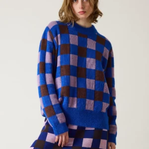 Sartoria Vico - Mini-jupe jacquard en laine mérinos